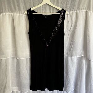 INC International Concepts Sequin V-Neck Dress